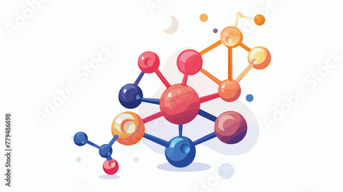 Molecule icon vector on white background Flat vector