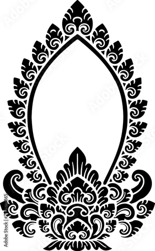 Balinese ornament vector logo tatto decoration 