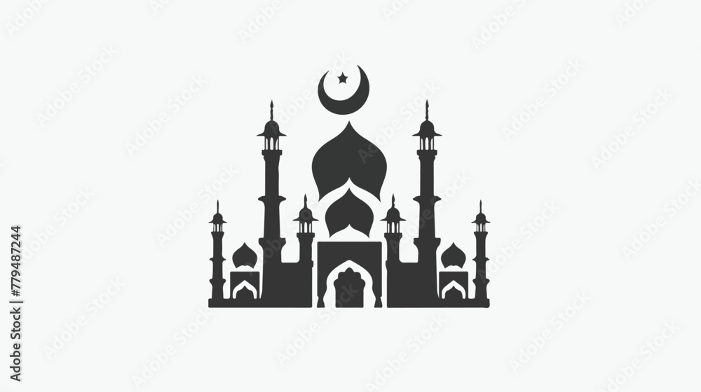 Mosque icon or logo isolated sign symbol vector