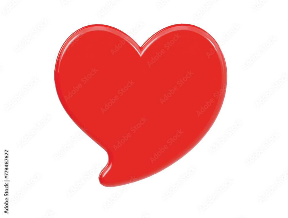 Heart icon 3d render illustration 