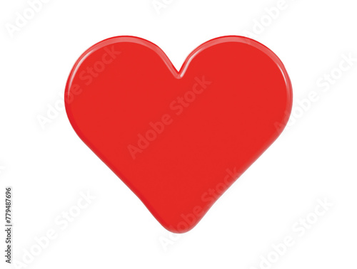 Heart icon 3d render illustration 