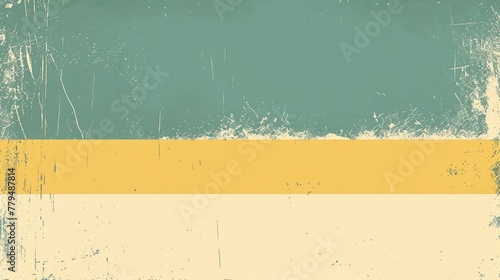 Craft a funky design with two horizontal bars in mustard yellow and seafoam green perfect for text AI generated illustration