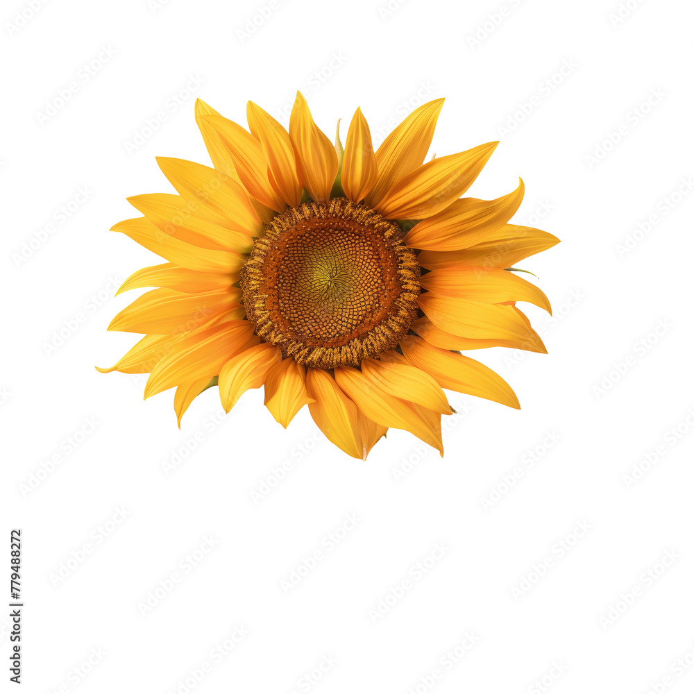 Fototapeta premium Sunflower on a Transparent Background