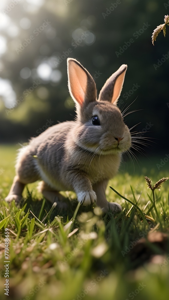 Fototapeta premium Bunny rabbit on the grass 