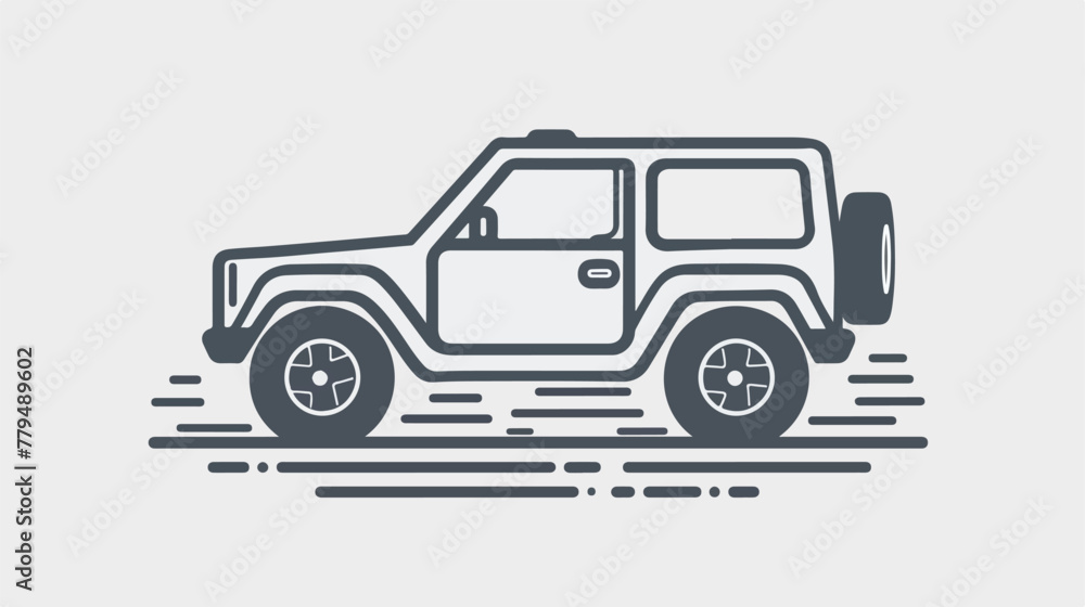 Offroad car icon thin line for web and mobile modern