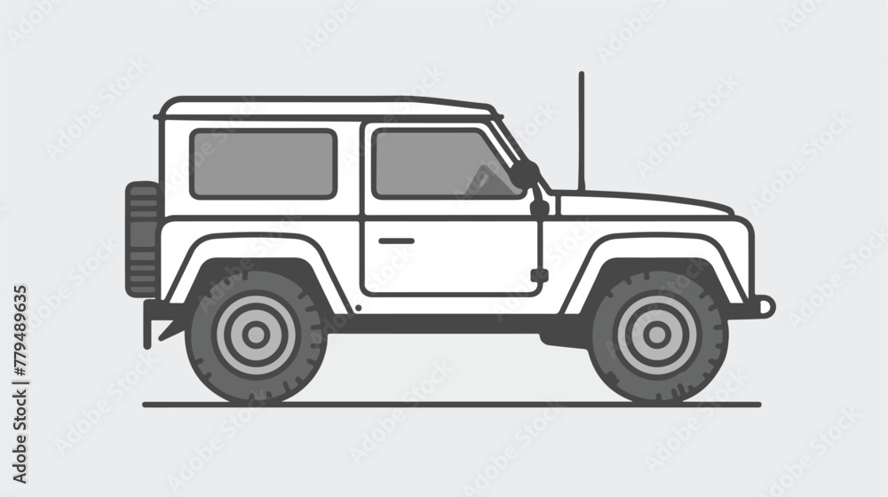 Offroad car icon thin line for web and mobile modern