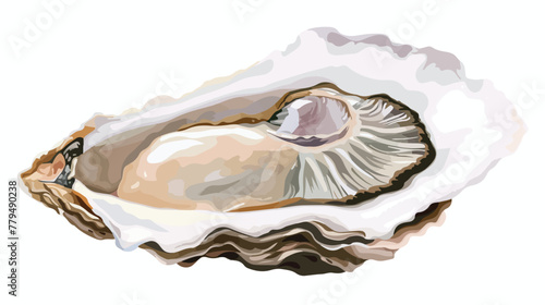 Oyster vector icon.Cartoon vector icon isolated on white