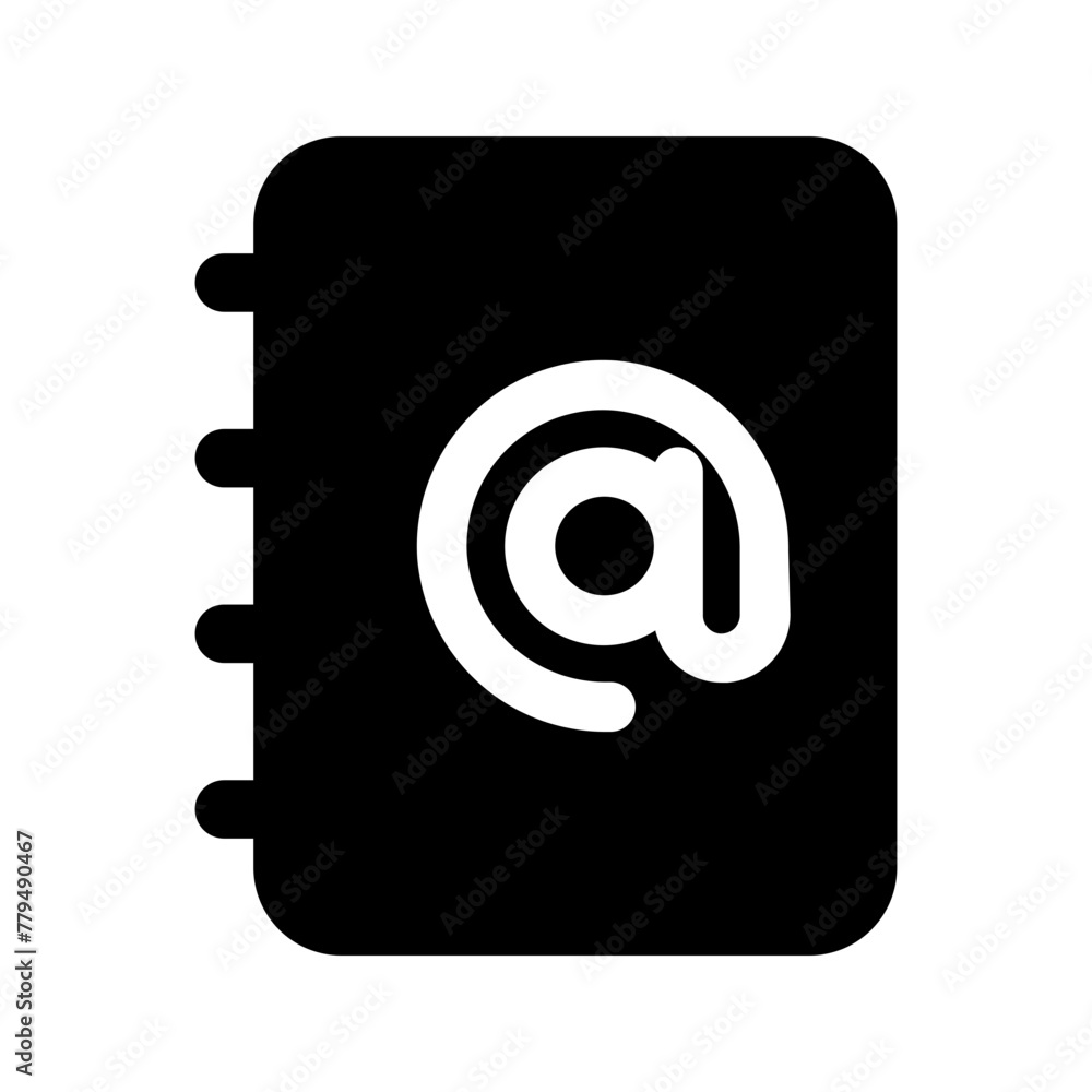 contact glyph icon