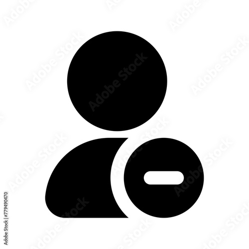 delete user glyph icon