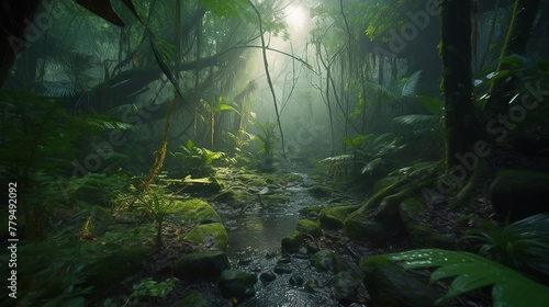 Rain forest background © KHAIDIR