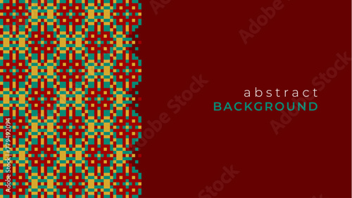 Abstract Islamic Geometric Pattern Pixel Design