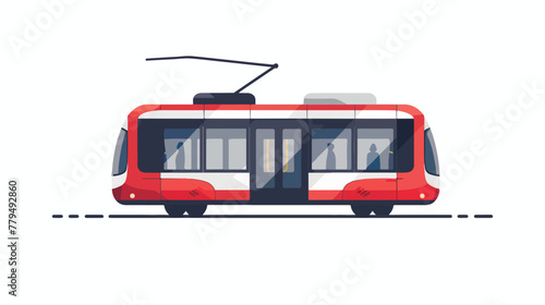 Public transportation icon design template Flat vector