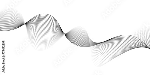 Abstract wave lines dynamic flowing colorful light isolated background,Vector illustration. Wave with lines created using blend tool.concept of technology, science, music, modernity,
