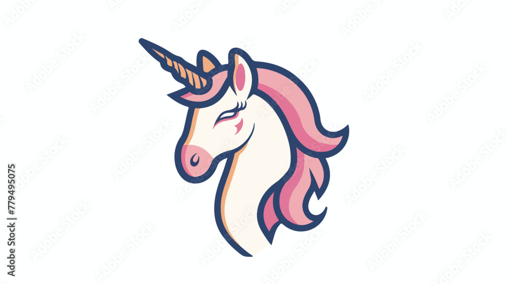 Unicorn icon illustration on white background. unicor