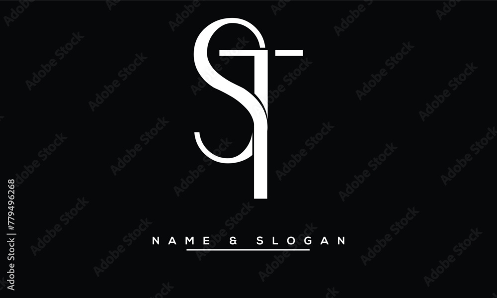 TS, ST, T, S Abstract Letters Logo Monogram TS, ST, T, S Abstract Letters Logo Monogram