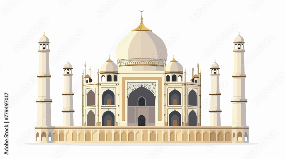 Vector icon for tajmahal flat vector isolated on white