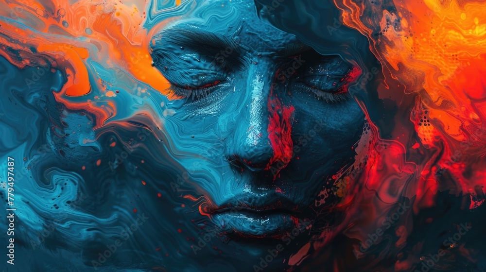 Woman with closed eyes Woman with closed eyes