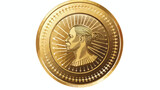 Vector illustration of Liberian Dollar coin in gold