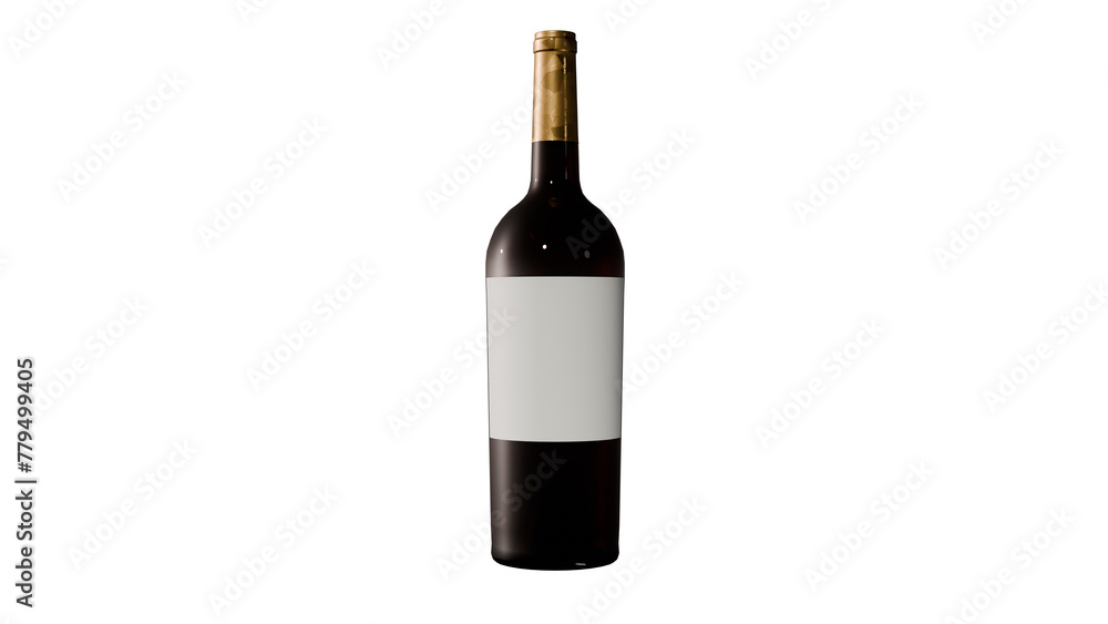 a bottle of wine with a blank label a bottle of wine with a blank label