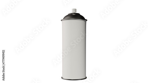 Obraz na plátně a white spray can with a black cap