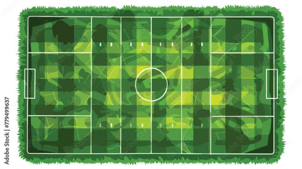 Rugby field markings lines with different types - obrazy, fototapety, plakaty 