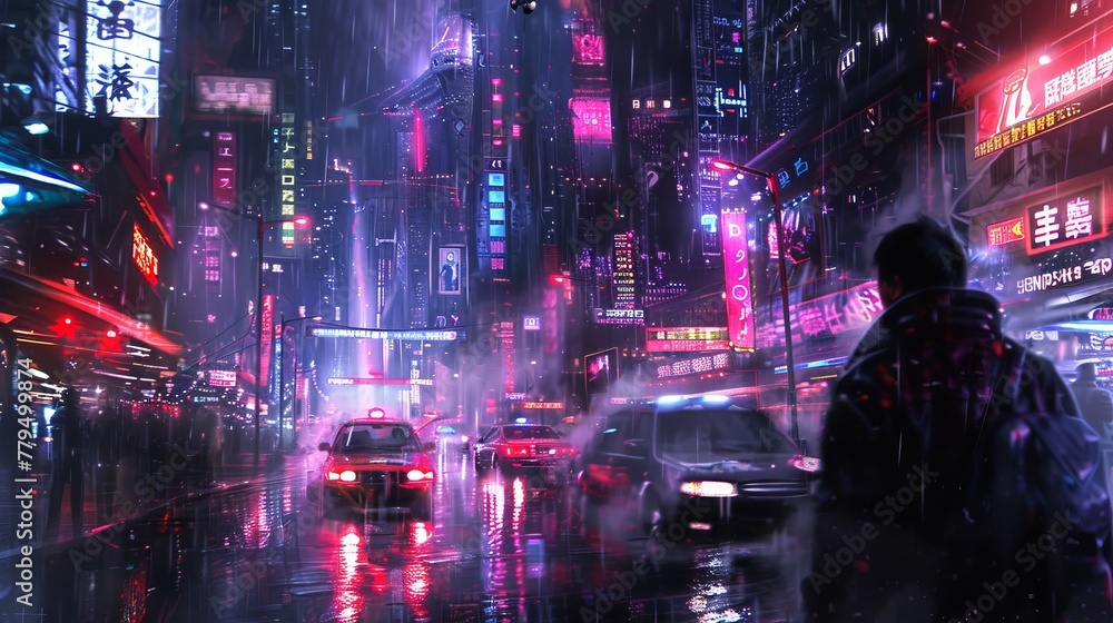 Embodying the spirit of cyberpunk in artistic creations  AI generated illustration