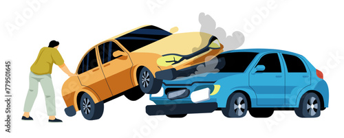 Overheated Engine Car Breakdown vector