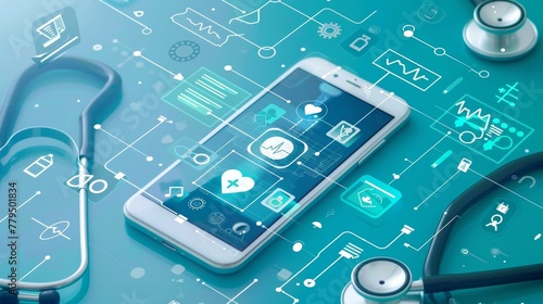 Enhancing patient engagement through mobile health apps AI generated illustration