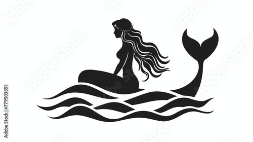 Siren icon. Black vector illustration isolated on white