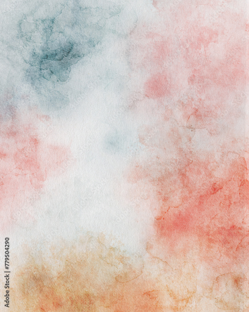 Obraz premium Colorful abstract watercolor background. Pink, yellow, blue texture/