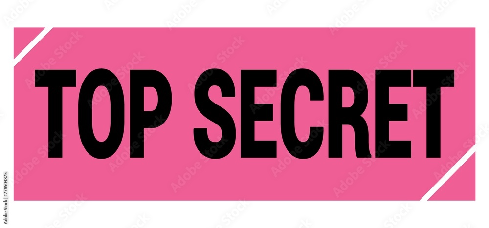 TOP SECRET text on pink-black grungy stamp sign. TOP SECRET text on pink-black grungy stamp sign.