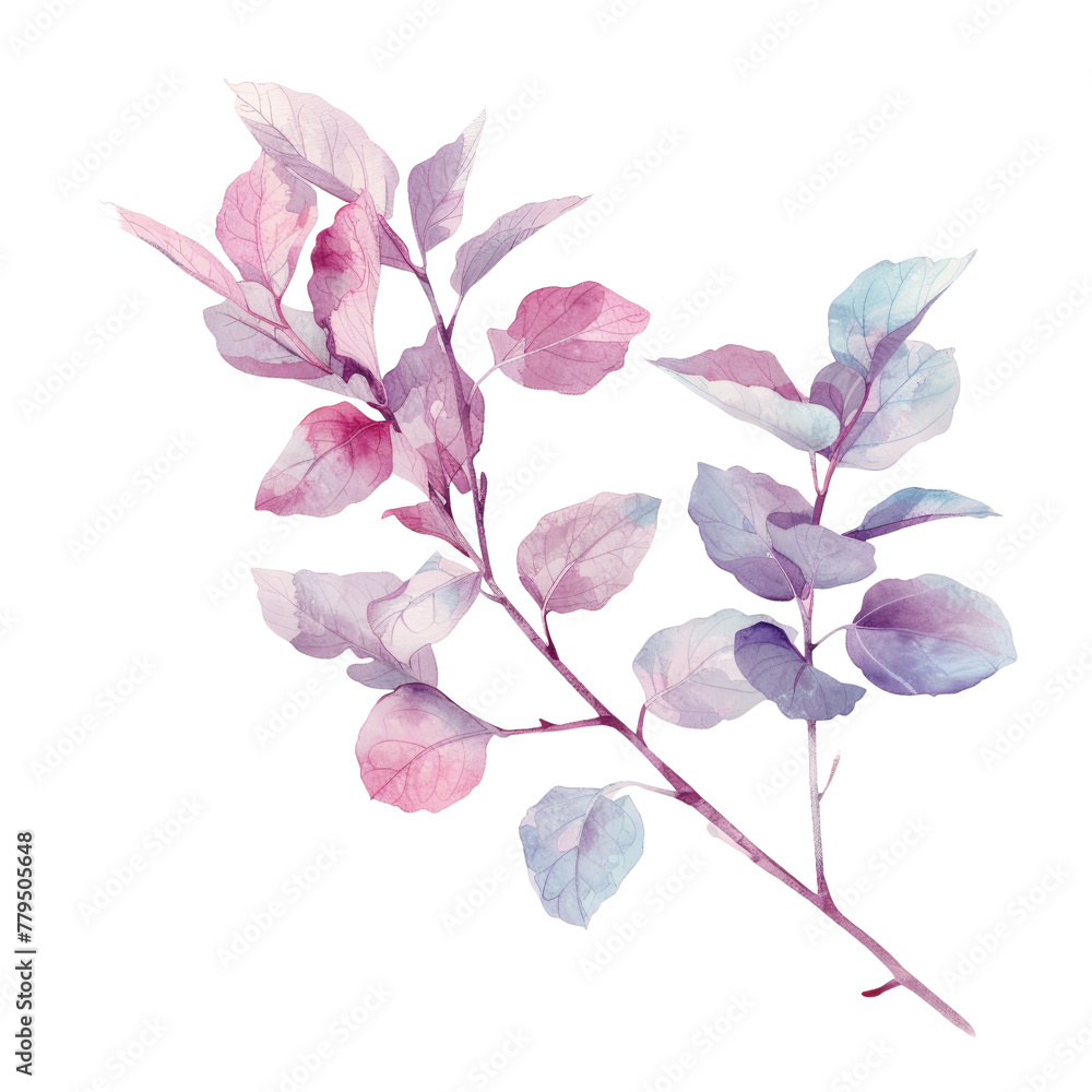 Fototapeta premium Close up of vibrant plant with pink and purple leaves