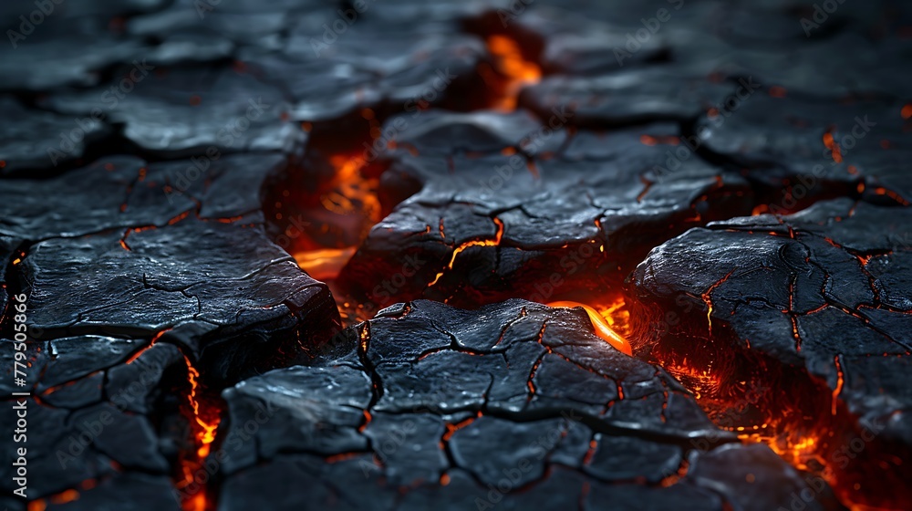 Close Up Lava Cracked background Textured, Lava and Mud Surface Global warming Concept AI generated Close Up Lava Cracked background Textured, Lava and Mud Surface Global warming Concept AI generated
