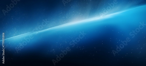 Light blue ray dark blue background grainy gradient noise texture banner design