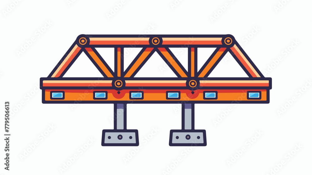 Steel girders civil engineer color icon vector. steel