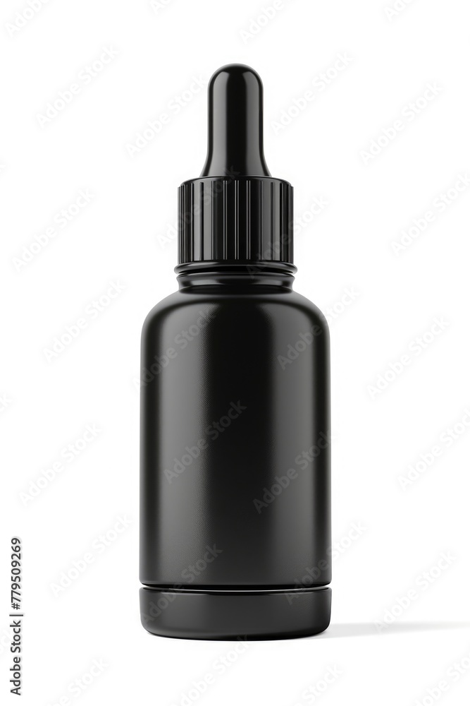 Luxury Black Matte Glass Dropper Bottle Mockup Isolated on White. Perfect for Liquid, Medicine, Shampoo and Spray Products Luxury Black Matte Glass Dropper Bottle Mockup Isolated on White. Perfect for Liquid, Medicine, Shampoo and Spray Products