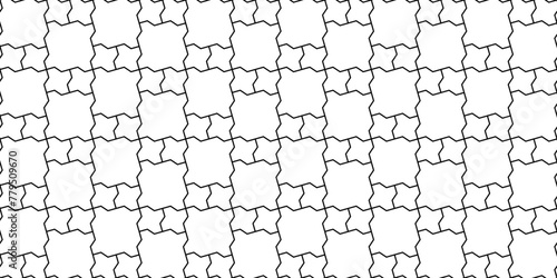 Mix zig zag paving blocks. Two tiles pattern. Seamless landscape interlocking subway brick texture in vector. Modern digital backdrop texture. (ID: 779509670)