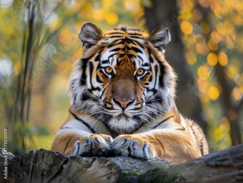 Panthera Tigris Altaica - Majestic Siberian Tiger in the Wild