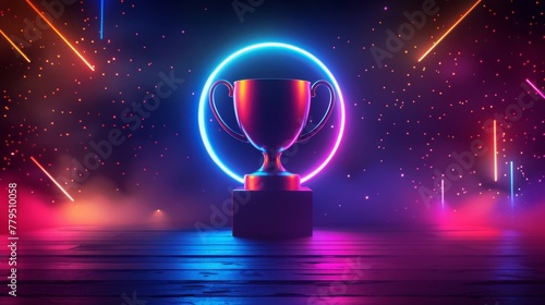 award design with colorful glowing neon