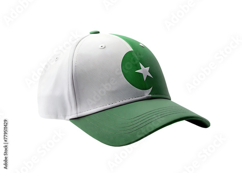 Pakistan flag printed on cap photo