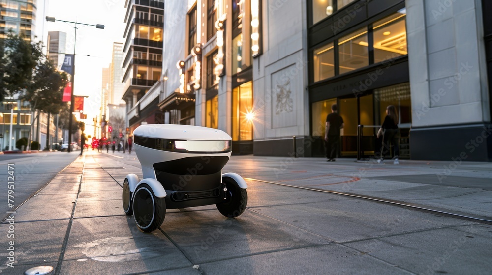 Obraz premium Small Car Parked on Street