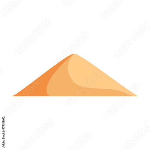 Sand desert flat illustration on isolated background