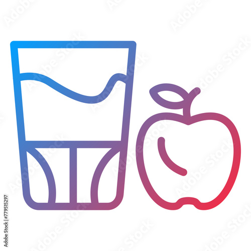 Vector Design Apple Juice Icon Style