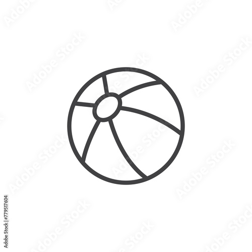 Beach Ball line icon