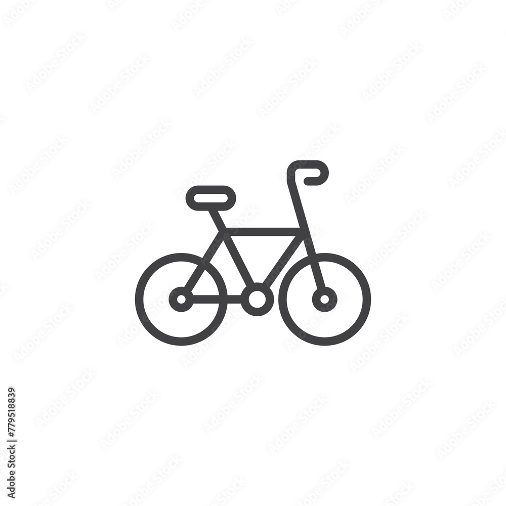 Bicycle line icon Bicycle line icon