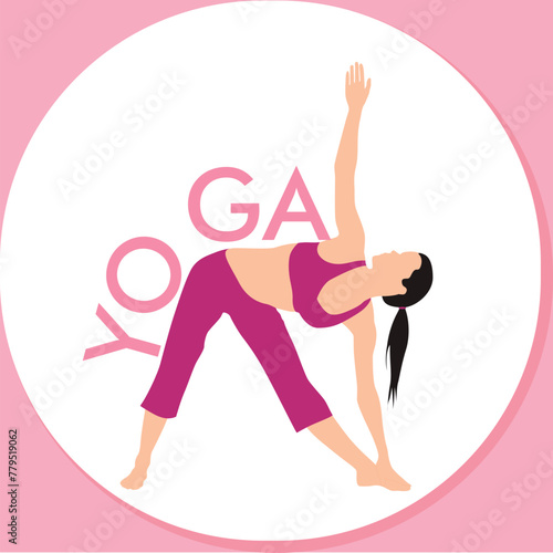 A woman doing yoga on yoga day