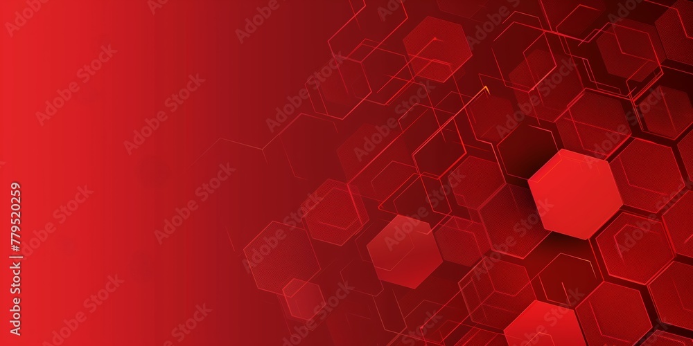 Digital Red Hexagonal Pattern Background Digital Red Hexagonal Pattern Background