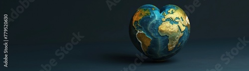 Globe with heart-shaped continents, love for Mother Earth, globe, heart, continent, love, earth, mother, nature, environment, ecology, planet, shape, beauty, value, faith, protect, honor, climate, fra