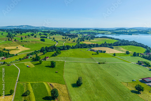 Das Ostallgäu rund um Rieden am Forggensee von oben photo