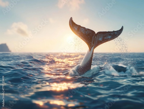 whale tail splashing, summer ocean, unique void, background, whale, tail, splash, summer, ocean, void, background, water, marine, life, tranquil, nature, beauty, tropical, travel, species, escape, aqu © auc